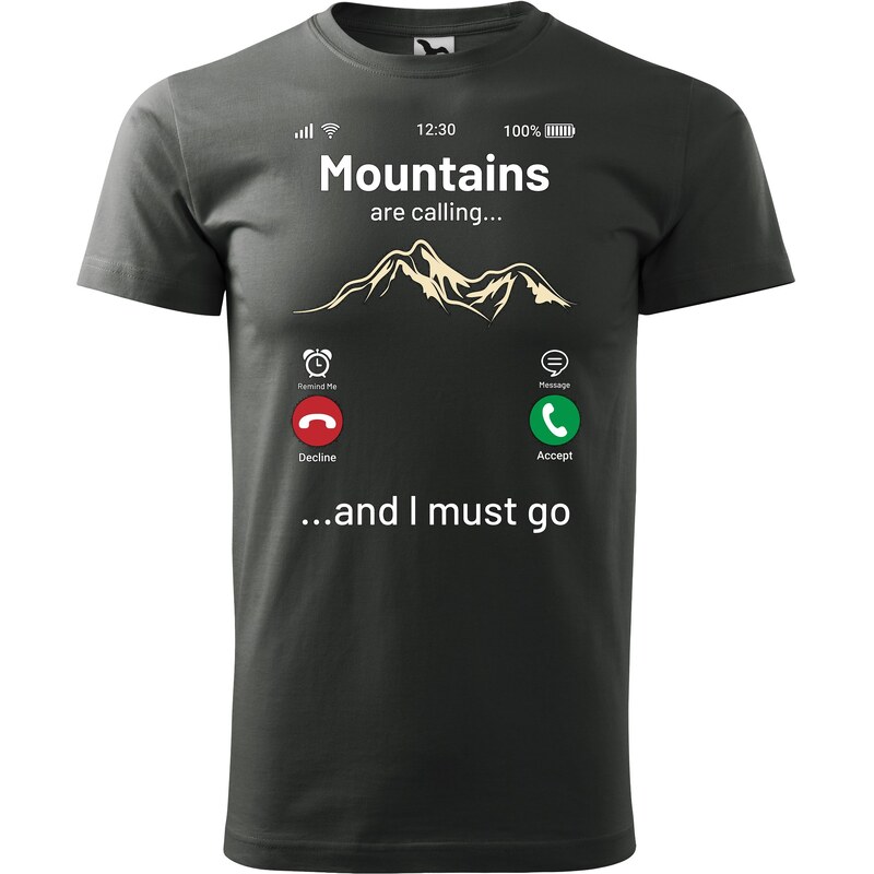 ARMYTEX / MALFINI Tričko Hory Volajú caster grey 32538286