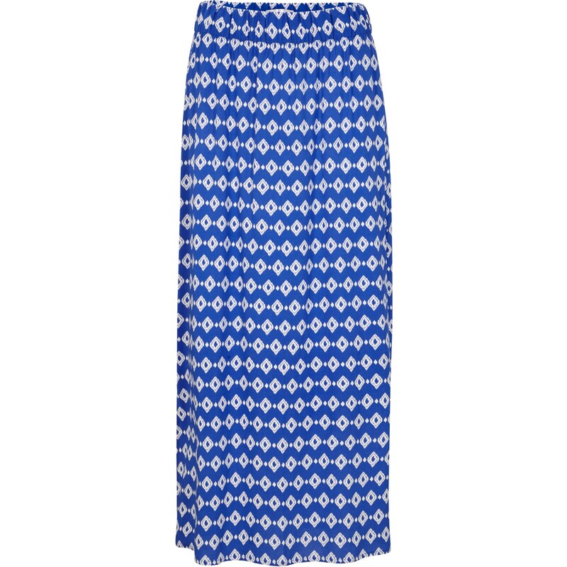 bonprix Viskózová sukňa s potlačou, farba modrá