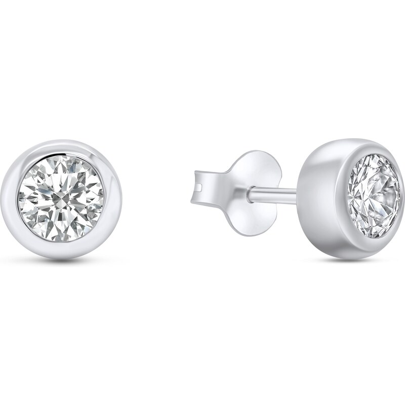 Brilio Silver Nadčasové strieborné náušnice s čírymi zirkónmi EA334W 66583092