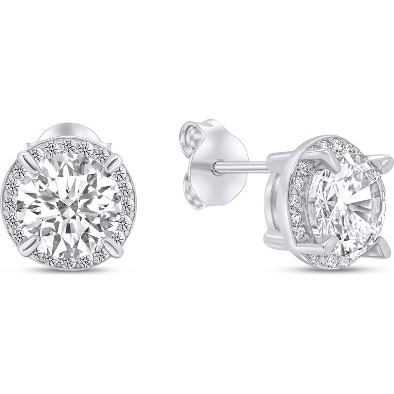 Brilio Silver Oslnivé strieborné náušnice s čírymi zirkónmi EA315W 66581773