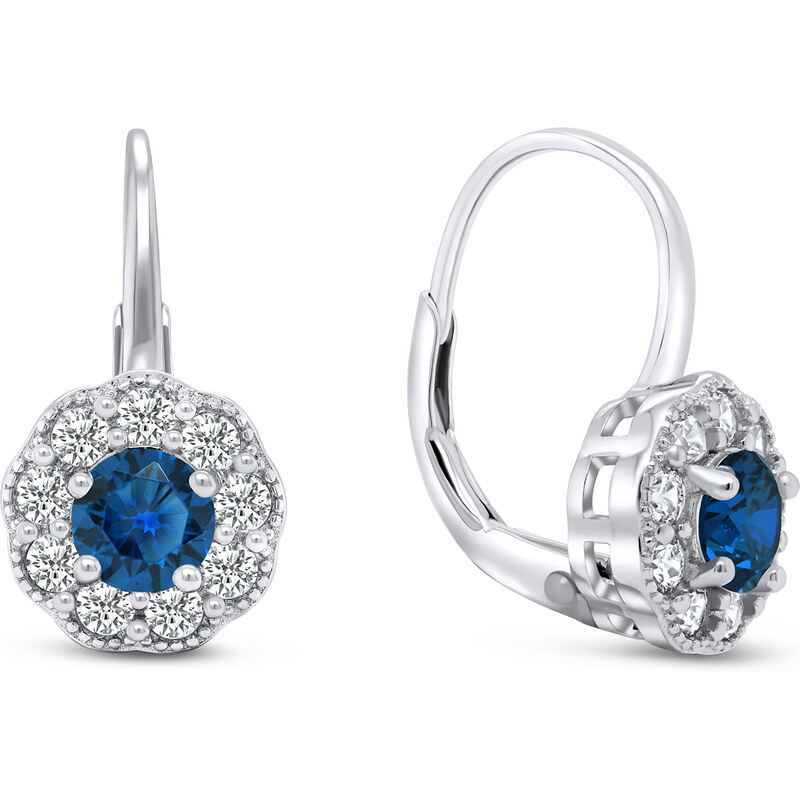 Brilio Silver Oslnivé visiace náušnice zo striebra so zirkónmi EA333WB 66600299