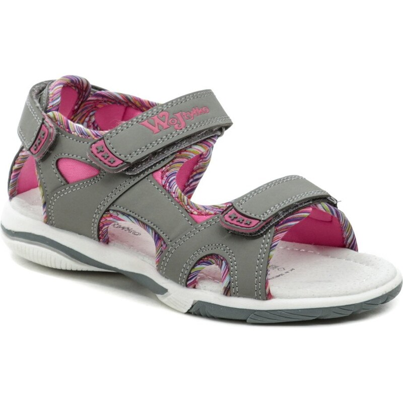 Wojtylko 3S40721 šedo ružové dievčenské sandálky 32590263