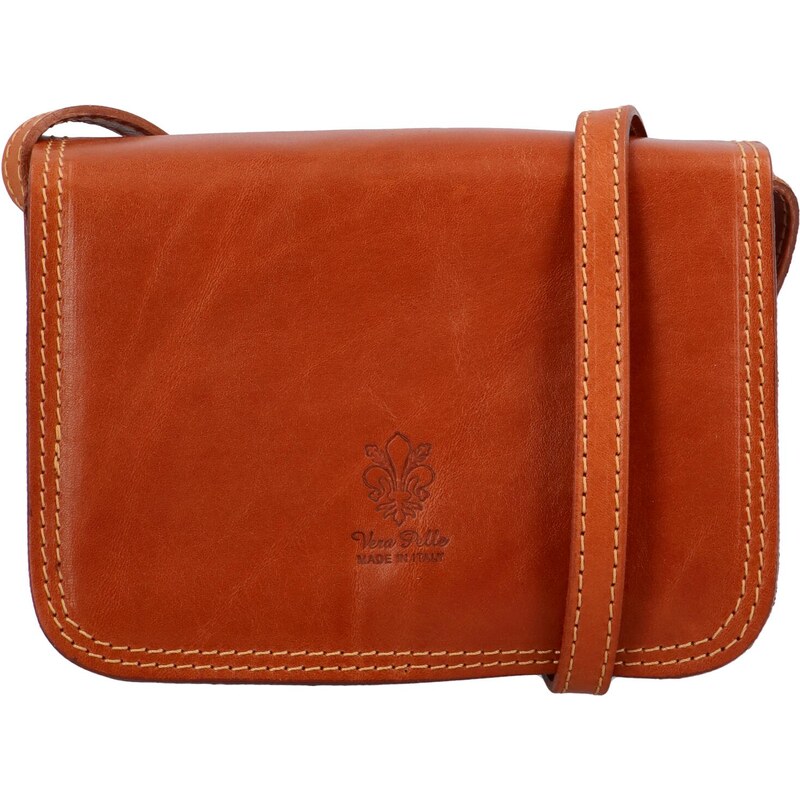 Dámska kožená crossbody koňaková - Delami Vera Pelle Asppena koňak 58360338