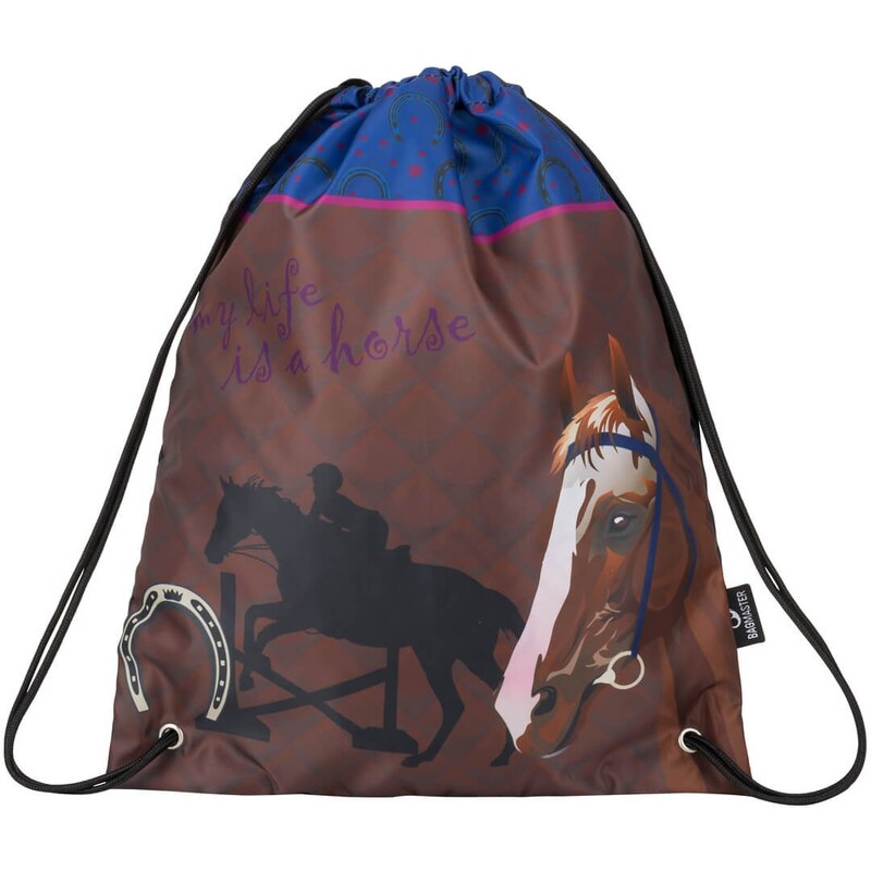 Bagmaster VRECKO GALAXY 9 B školské na prezuvky / telocvik - hnedý kôň 69033594
