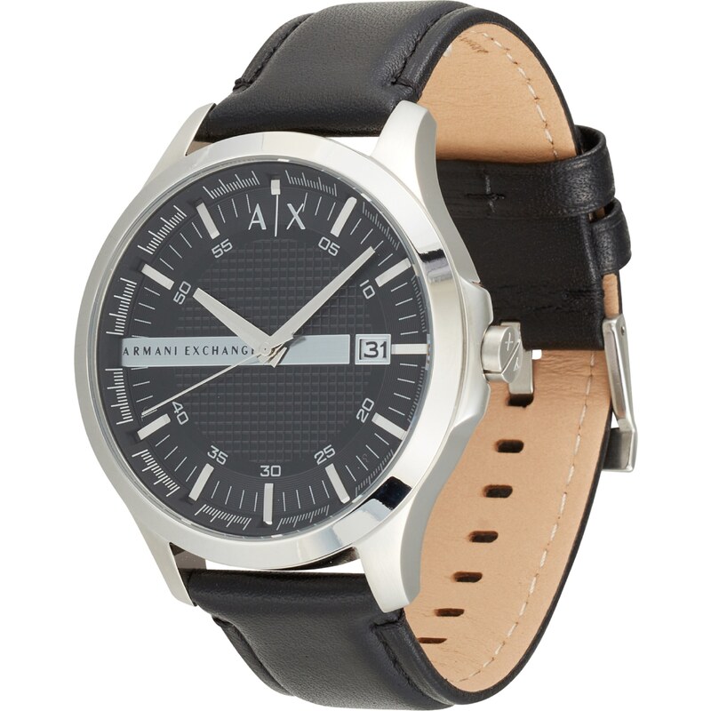 ARMANI EXCHANGE Analógové hodinky čierna / strieborná 47294666