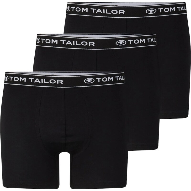 TOM TAILOR Boxerky čierna / biela 34195533