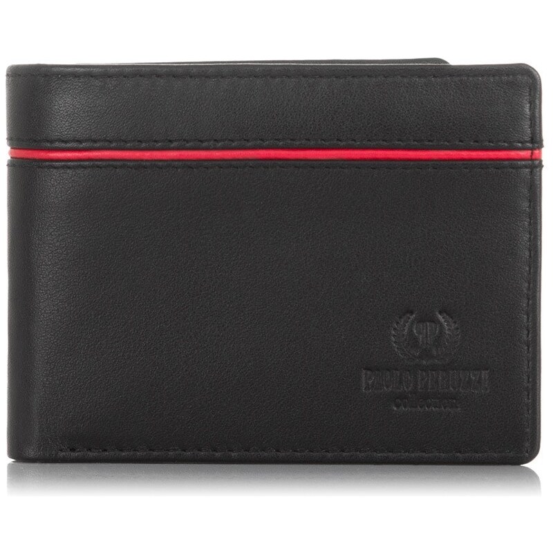 PAOLO PERUZZI Pánska kožená peňaženka RFID | červená IN-12-RED