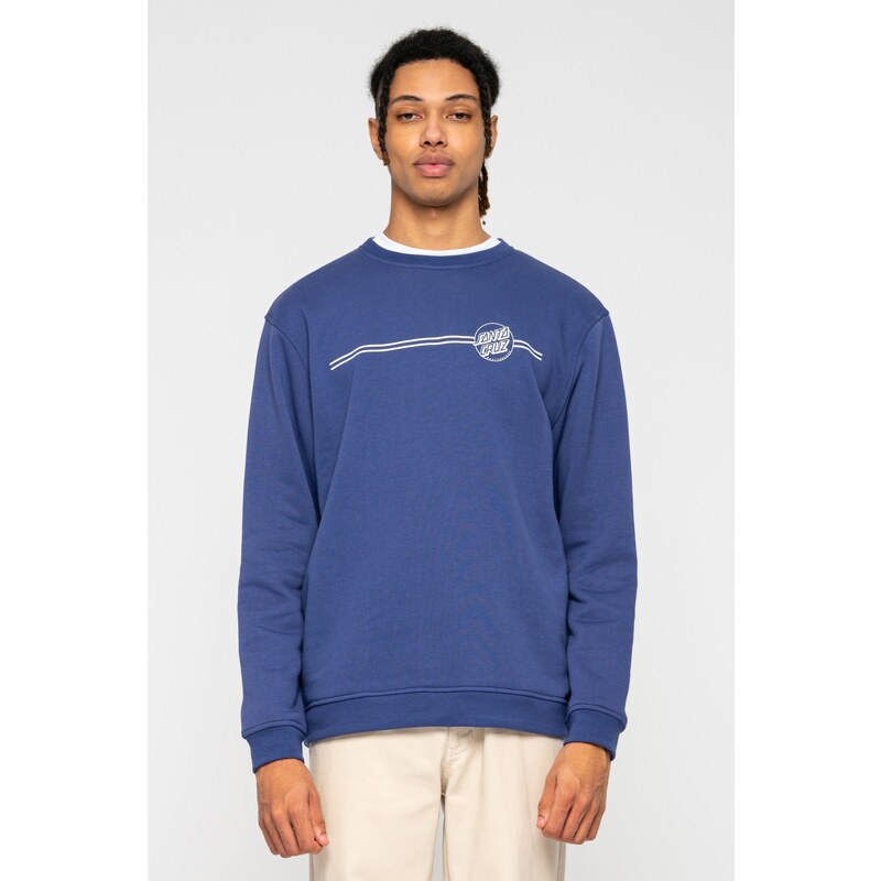 Santa Cruz Opus Dot Stripe Crew Navy Blue 32622425