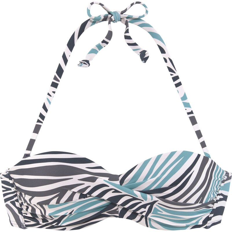 SUNSEEKER Bikinový top tyrkysová / čierna / biela 66857740