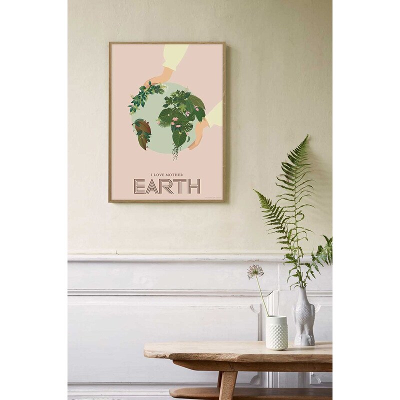 Vissevasse Plagát I Love Mother Earth 50x70 cm