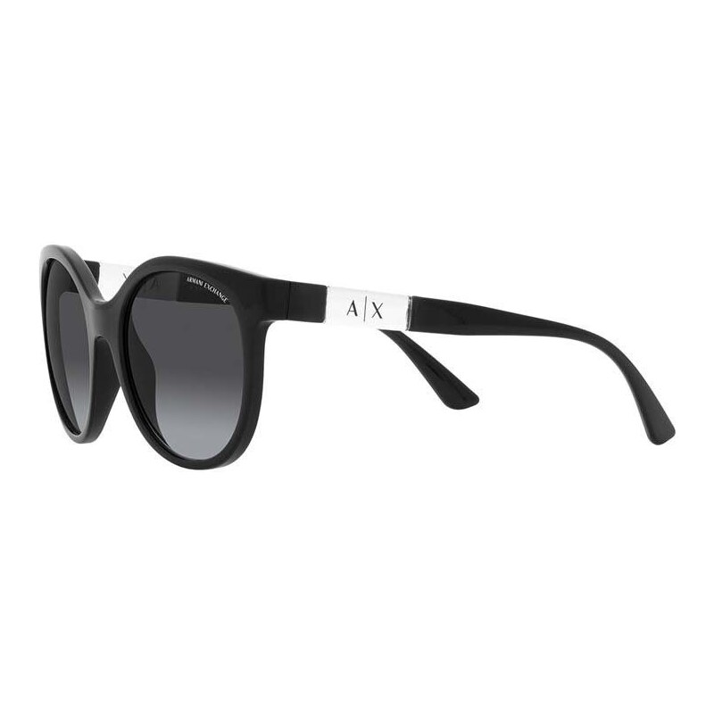 Slnečné okuliare Armani Exchange dámske, čierna farba