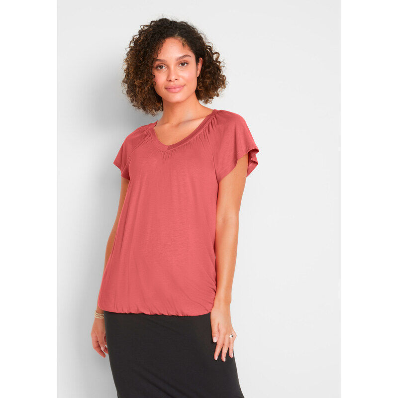 bonprix Tričko z viskózového mixu, farba ružová 44735753
