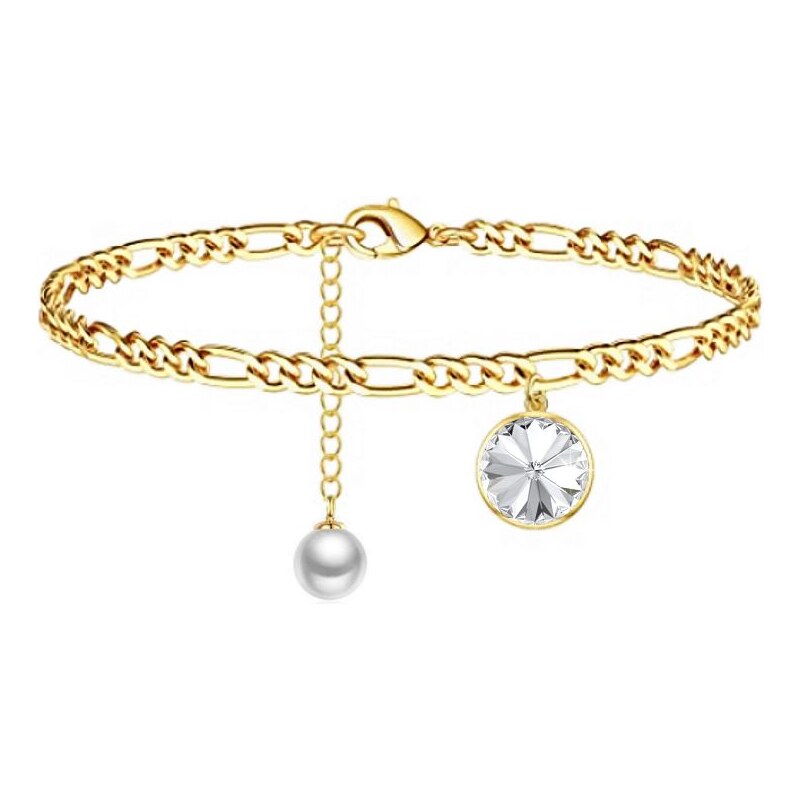 SWAROVSKI Elements Swarovski e. zlatá retiazka na členok Rondine, 32662705