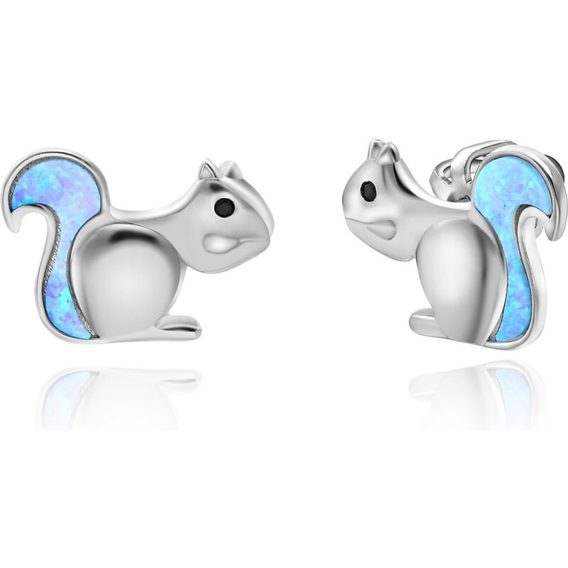 Olivie Strieborné náušnice na skrutku VEVERIČKA 5940 32753862