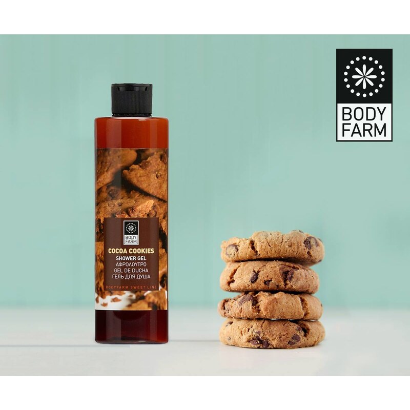 BodyFarm Cocoa Cookies shower gel - Sprchovací gél s kakaovými cookies 250 ml