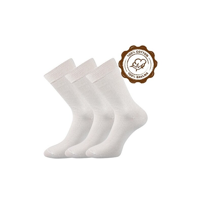 BLAŽEJ klasické 100% bavlnené ponožky Boma Biela 41-42 3 páry 32742411
