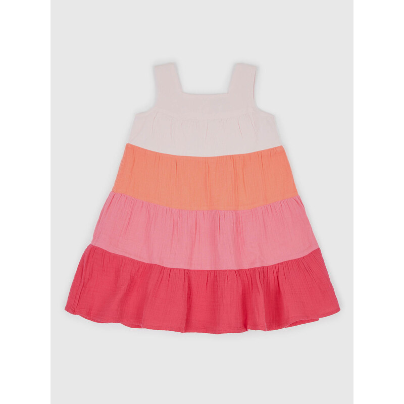 Ružové dievčenské šaty volánmi GAP 50531613
