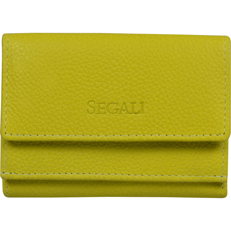 SEGALI Dámska kožená peňaženka 1756 neon lime 66588655