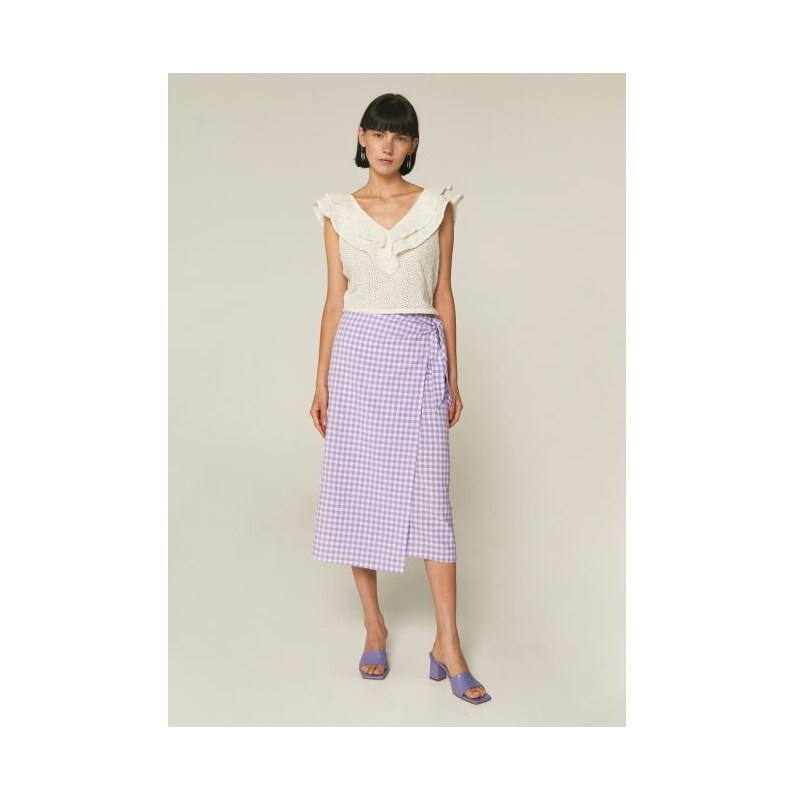 Compania Fantastica Fialová pepito midi sukňa 32775303