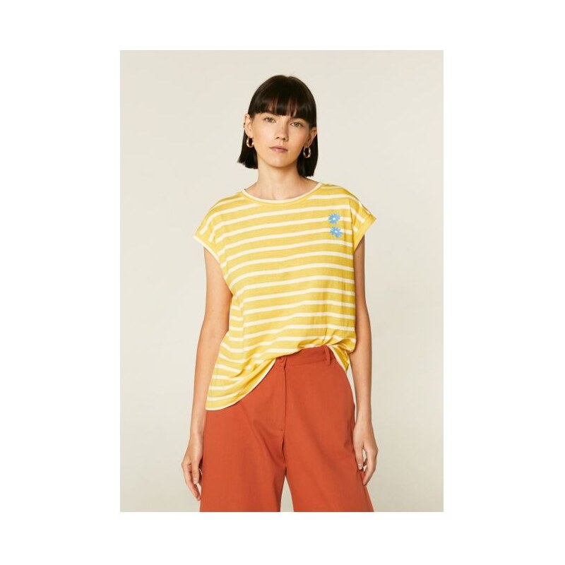 Compania Fantastica Žlté pásikavé tričko 32775305