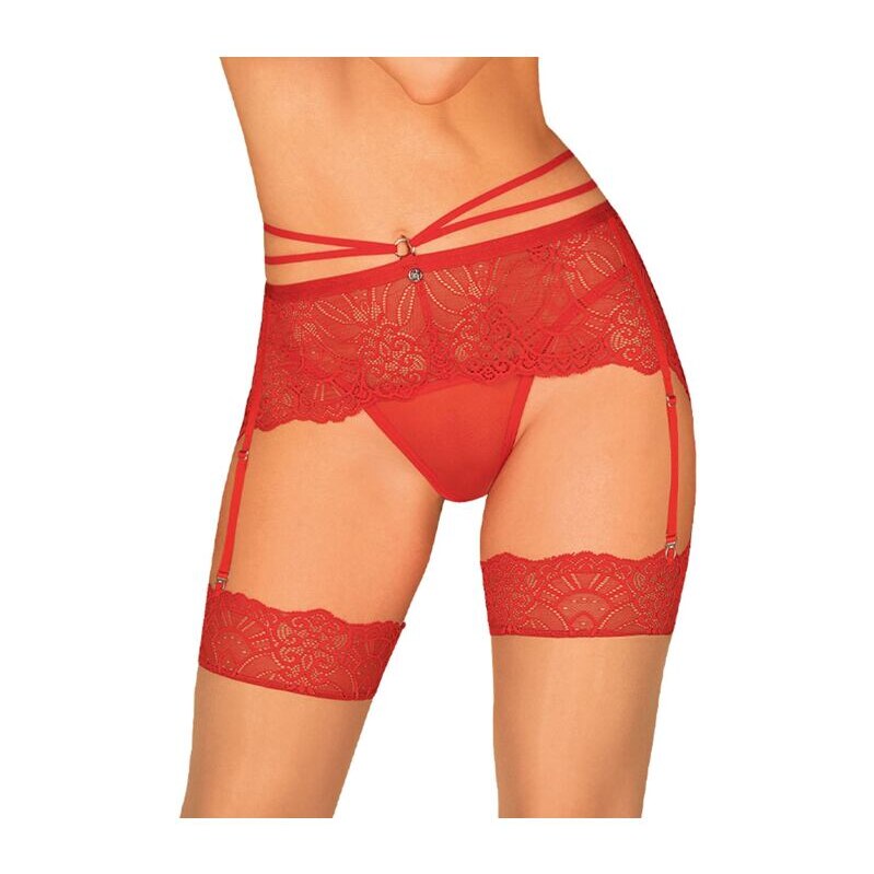 Obsessive Podväzkový pás Loventy červený 32784585