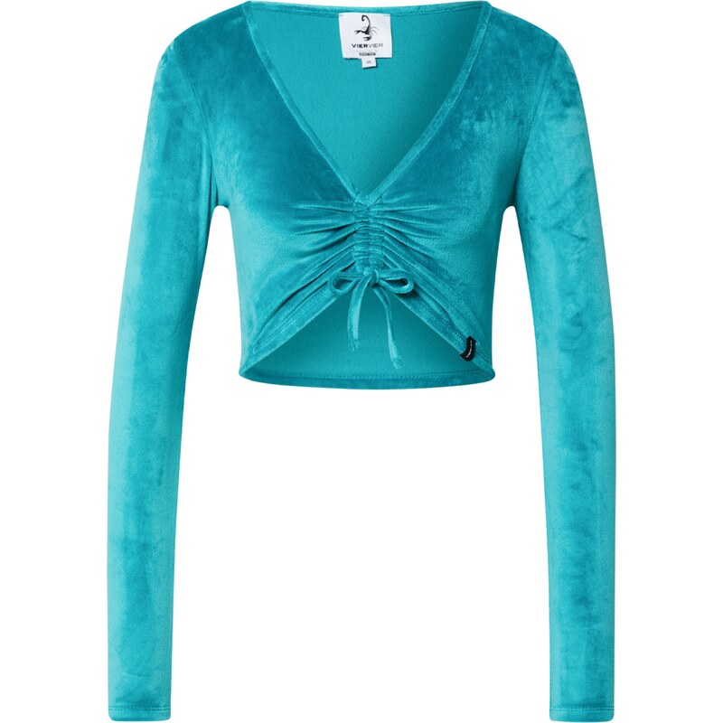 VIERVIER Tričko Adele tyrkysová 54231446