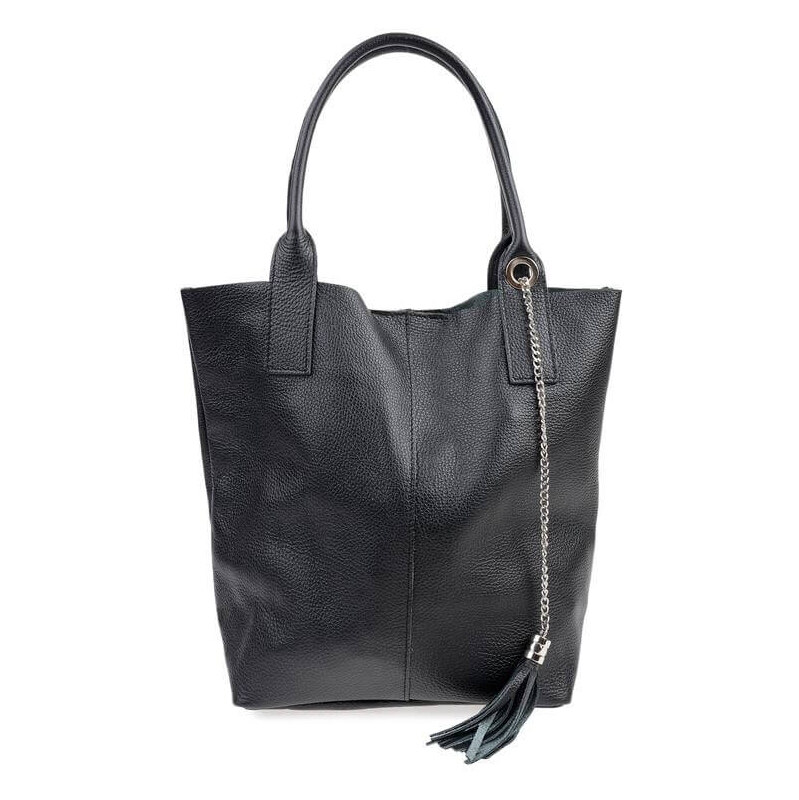 Carla Ferreri Dámska kožená kabelka Hobo CF1619 Nero 66694458