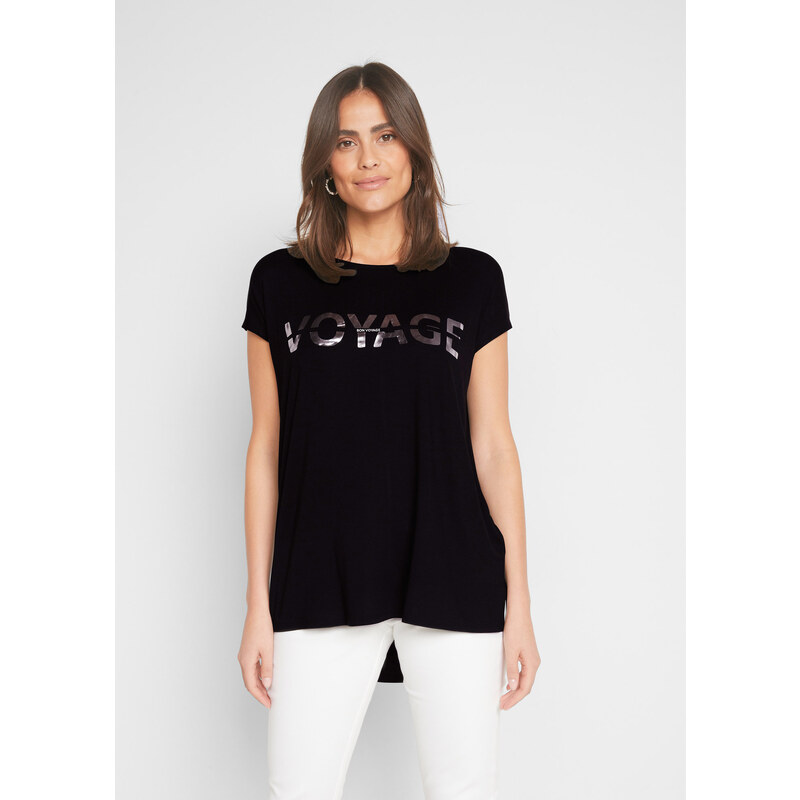 bonprix Dlhé tričko z viskózového mixu, farba čierna 52157998