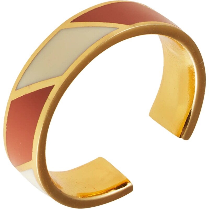 Design Letters Prsteň béžová / zlatá / pitaya 65641879