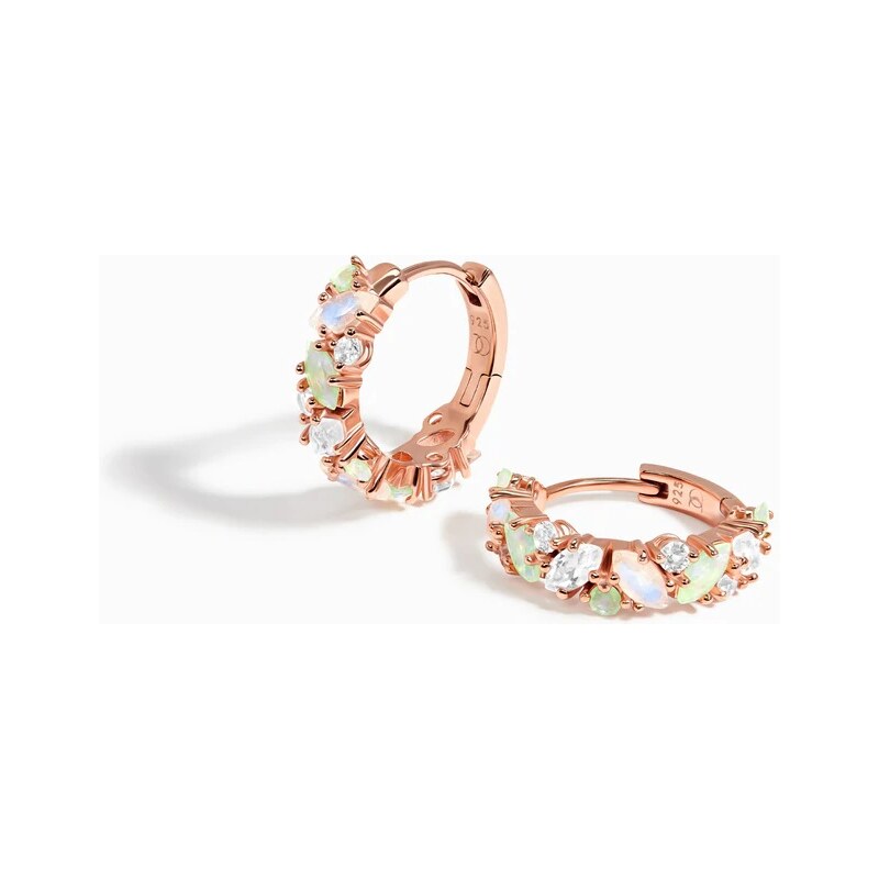 Royal Exklusive Royal Fashion náušnice Krúžky z mnohých drahokamov 14k 48151415