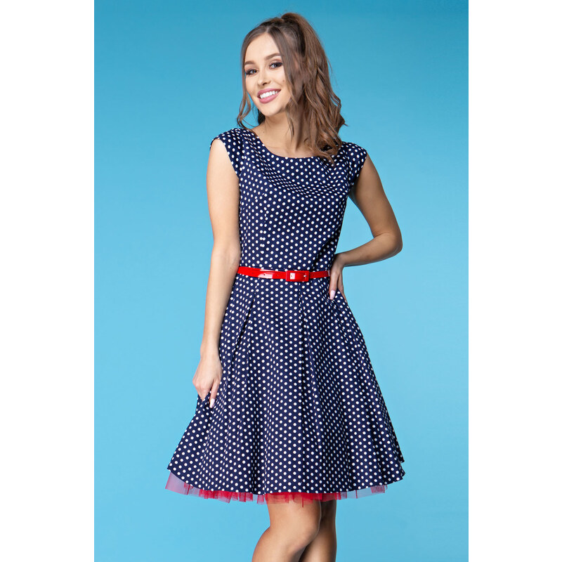 Glara Dámske krátke bodkované šaty 33628645
