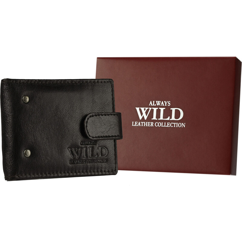 Pánska kožená peňaženka Always Wild Denim, tmavo hnedá