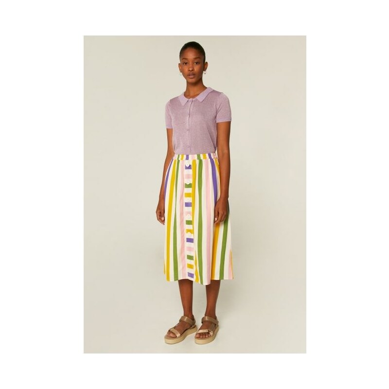 Compania Fantastica Pruhovaná midi sukňa 32839060