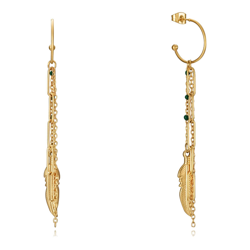 Viceroy Štýlové pozlátené náušnice kruhy 2v1 Kiss 75308E01012 66590587