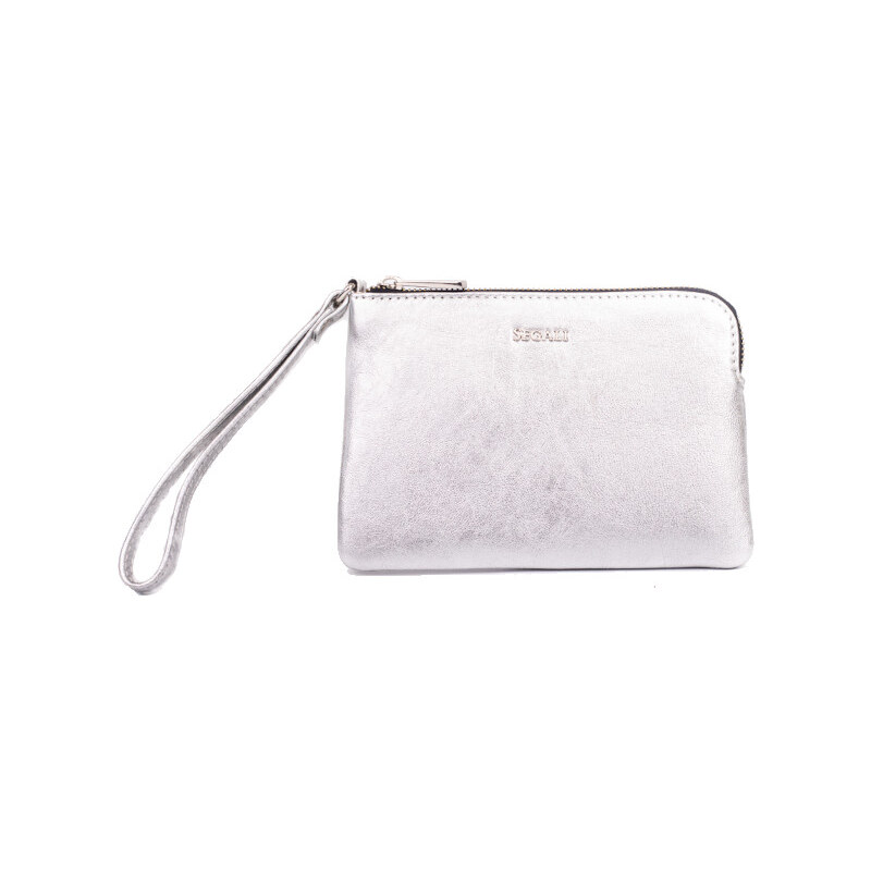 SEGALI Dámska kožená listová kabelka etue A2 Silver 66595338