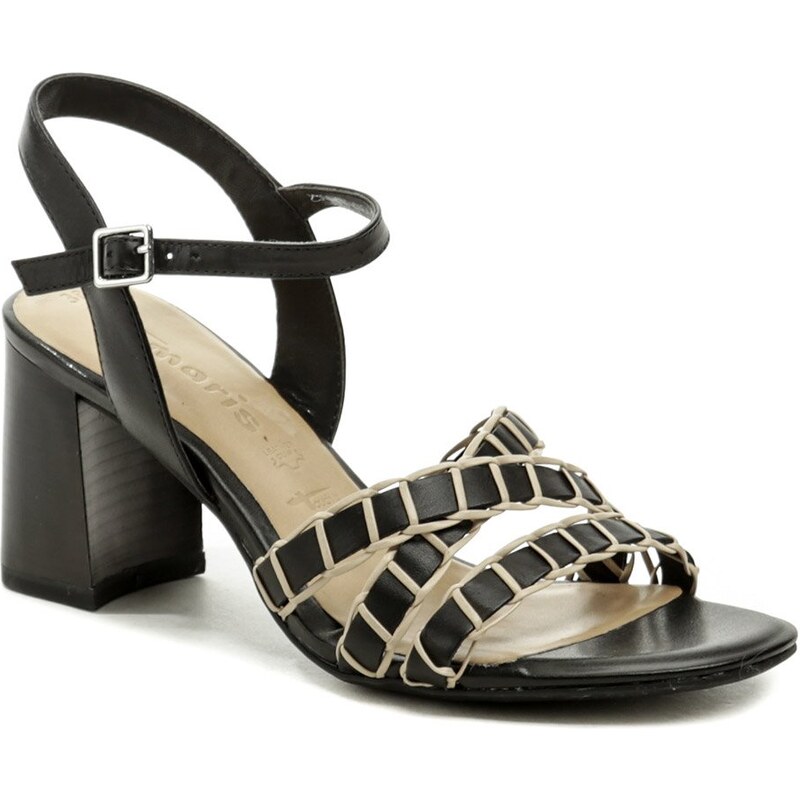 Tamaris 1-28337-28 čierne dámske sandále na podpätku 32846065