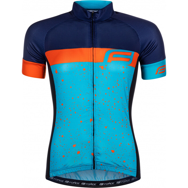 Force dres spray dámsky, krátky rukáv, modro-oranžový 36062119