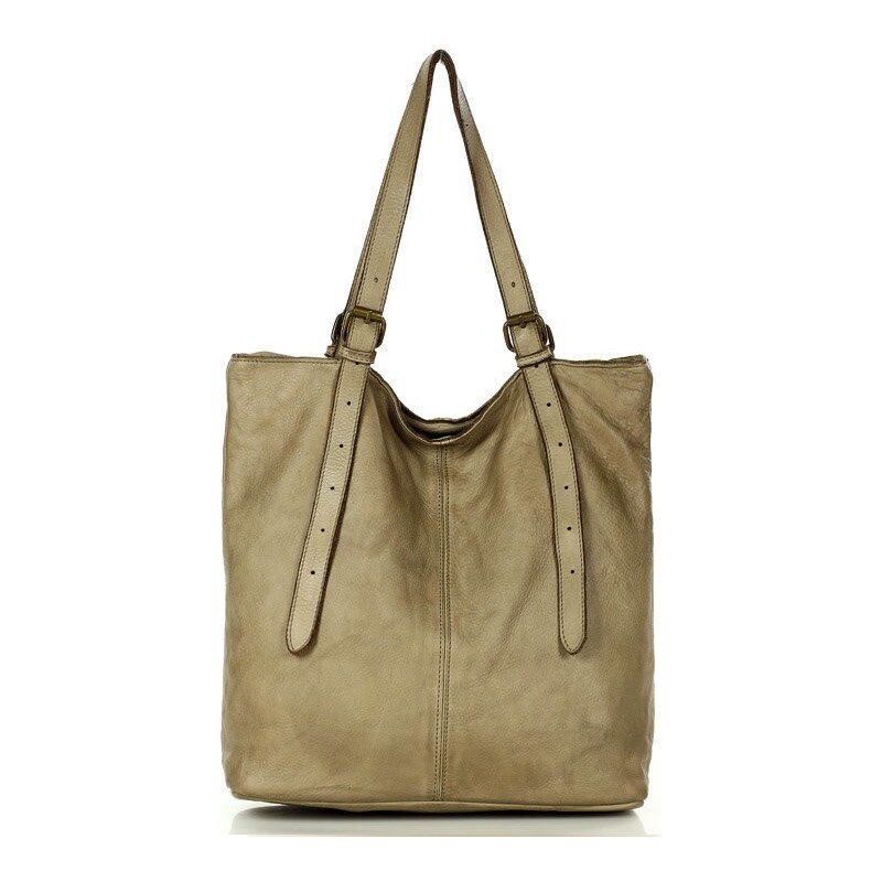 Marco Mazzini handmade MARCO MAZZINI Kožená shopper kabelka | béž 32859394