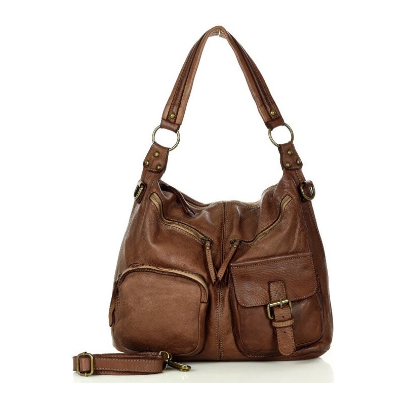 Marco Mazzini handmade MARCO MAZZINI Kožená crossbody kabelka | hnedá 32859396