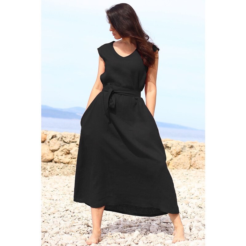 Lanové maxi šaty Lotika česká móda Premium quality 44215159