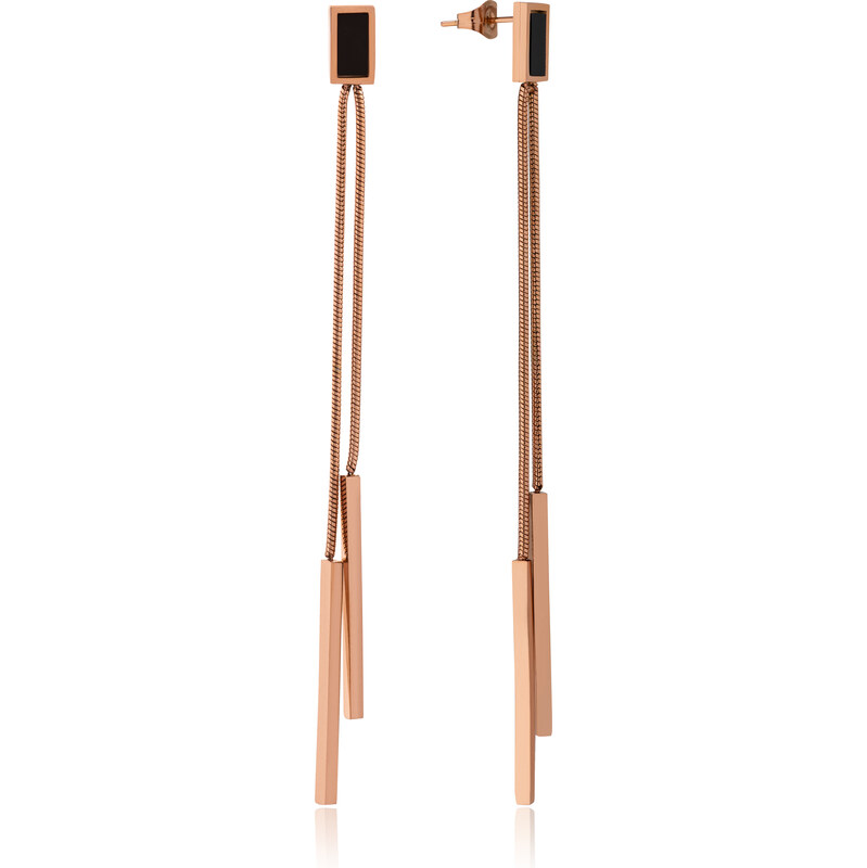 Troli Výrazné dlhé bronzové náušnice 66804912