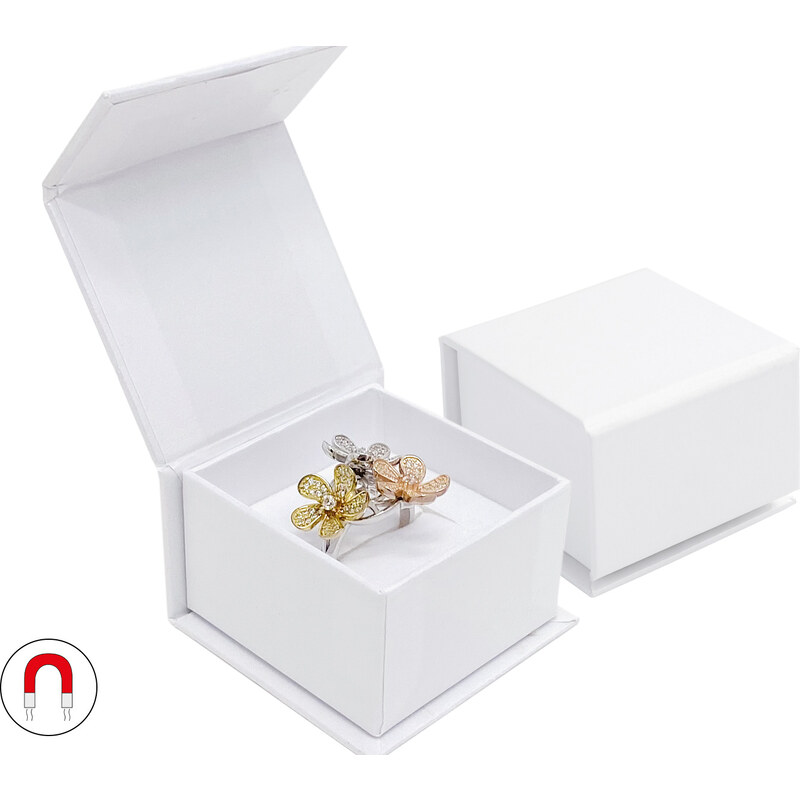 JK Box Biela darčeková krabička na prsteň alebo náušnice VG-3/AW 66592338