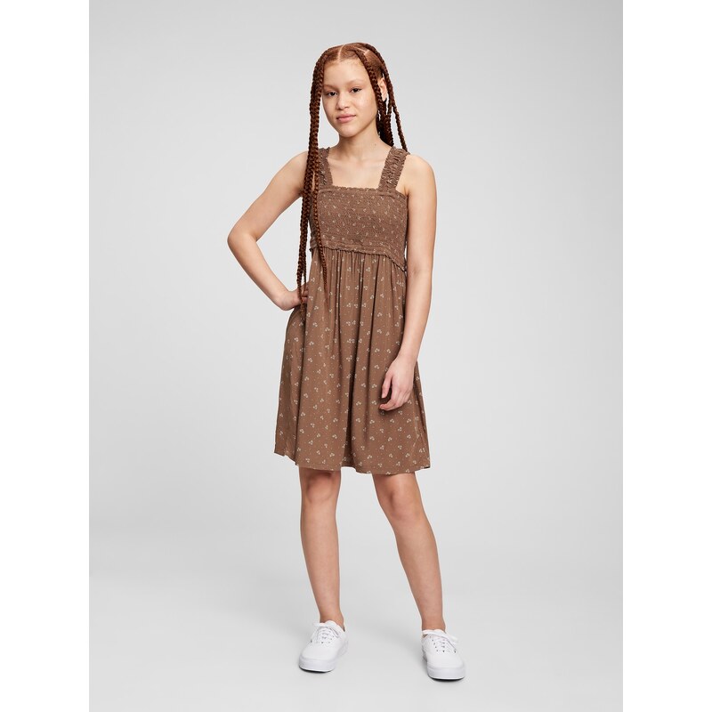 Hnedé dievčenské šaty Teen vzorované šaty GAP 50531574