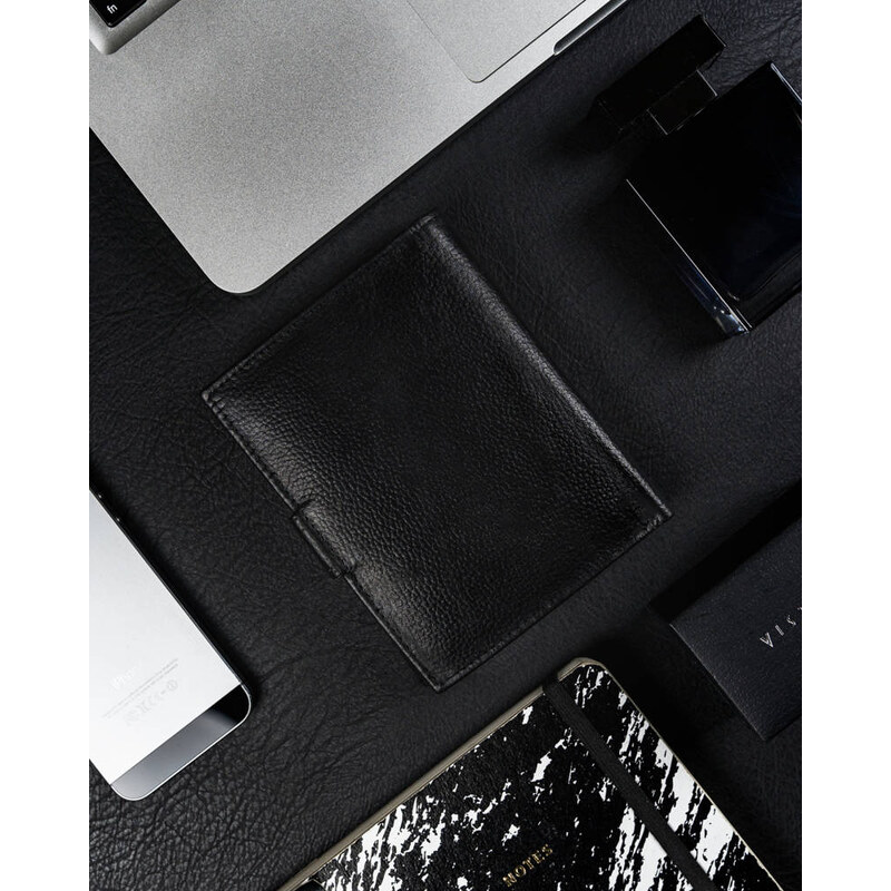 Pánska veľká kožená peňaženka, vertikálna, so zapínaním a RFID ochranou - Ronaldo