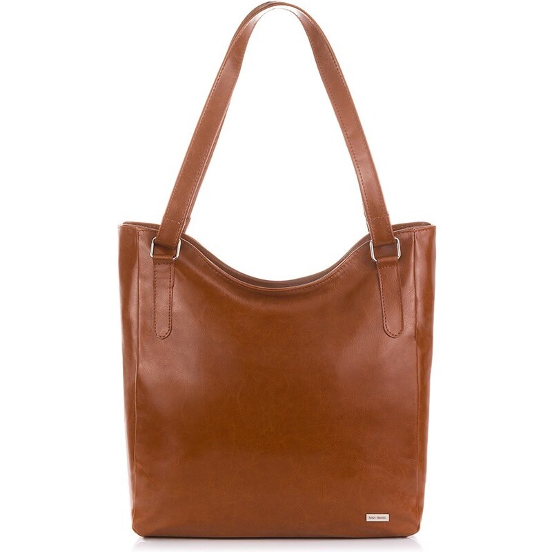 PAOLO PERUZZI Veľká kožená kabelka na rameno | hnedá Z-09-CG 32898655