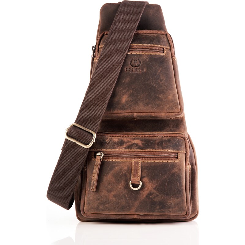 PAOLO PERUZZI Kožený batoh Vintage | hnedá T-38-BR 32898661