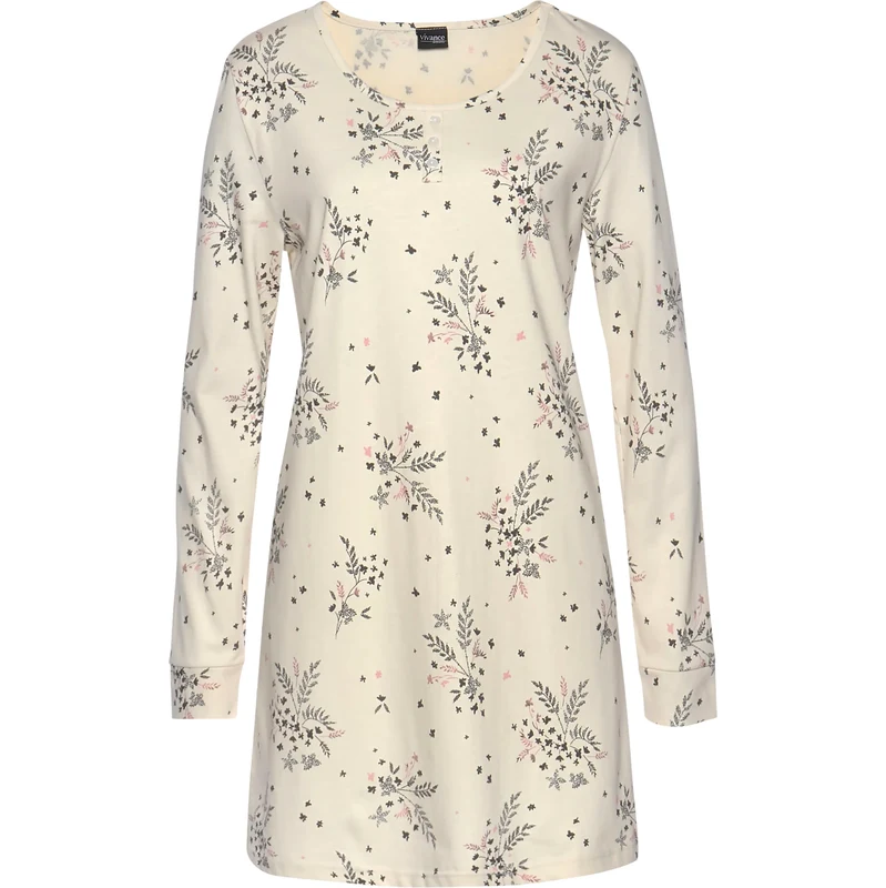 VIVANCE Nočná košieľka Dreams krémová / antracitová / staroružová / 66620417