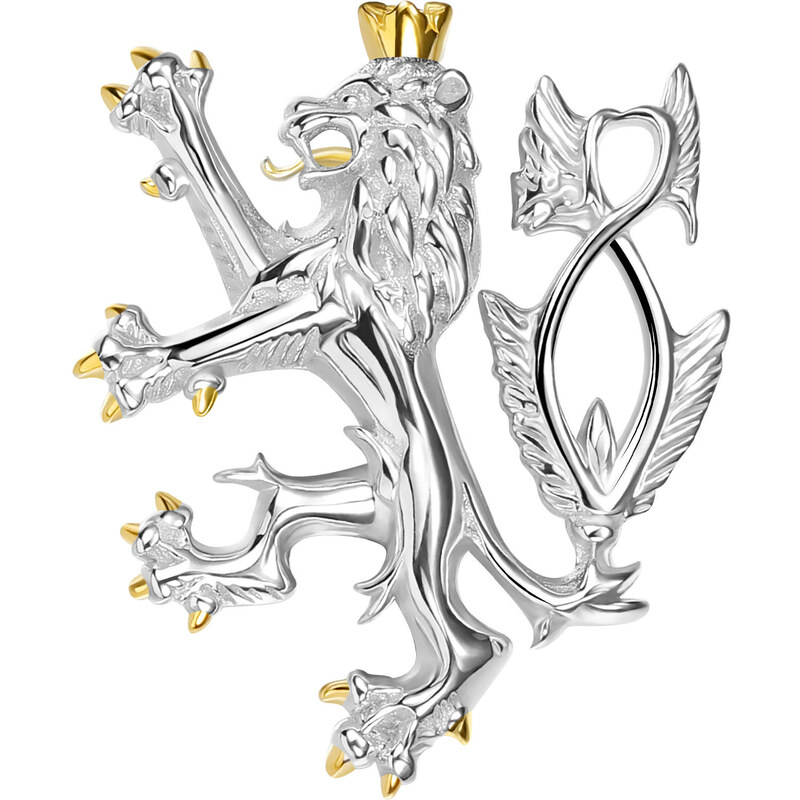 Olivie Strieborný prívesok ČESKÝ LEV GOLD 6003 35809875