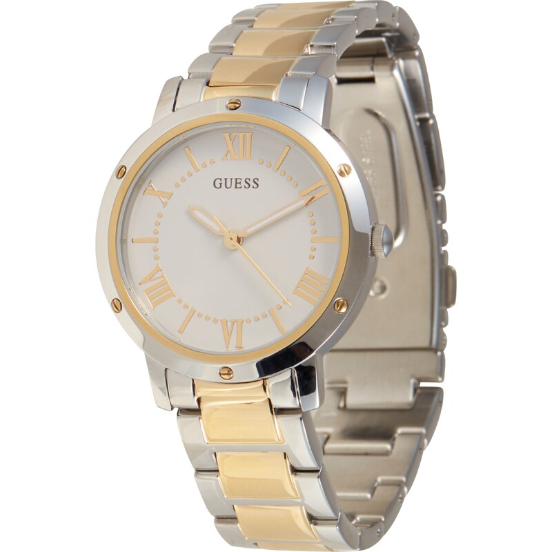 GUESS Analógové hodinky Dawn zlatá / strieborná / biela 54229912
