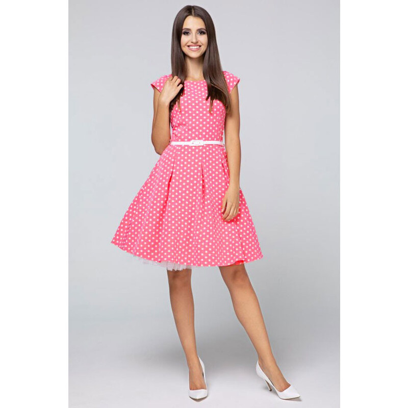 Glara Bodkované šaty ku kolenám 42744609